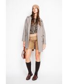 Manteau en Laine mélangée marron