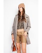 Manteau en Laine mélangée marron