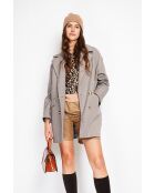 Manteau en Laine mélangée marron