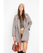 Manteau en Laine mélangée marron