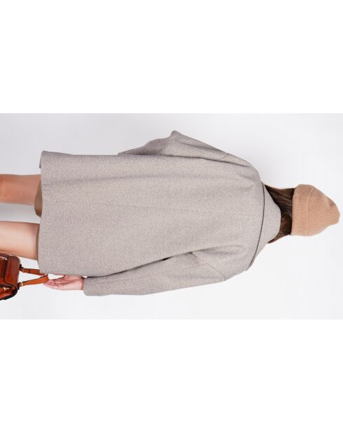 Manteau en Laine mélangée marron