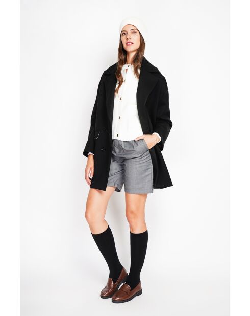 Manteau en Laine mélangée noir