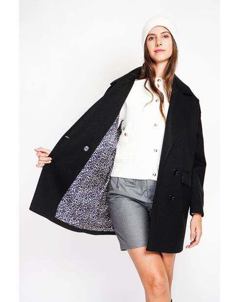 Manteau en Laine mélangée noir