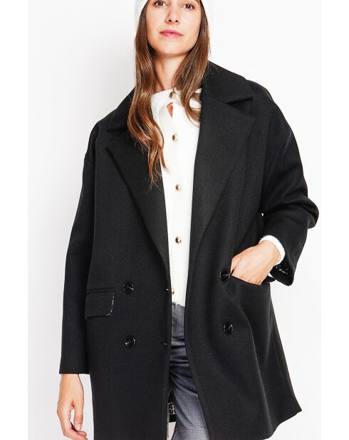 Manteau en Laine mélangée noir