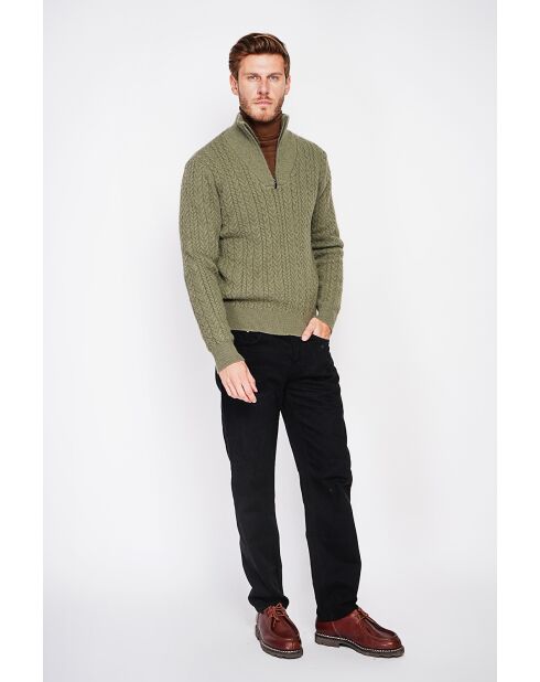 Pull col camionneur kaki