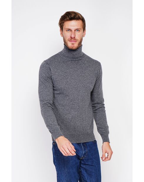 Pull col roulé loup