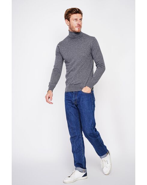 Pull col roulé loup