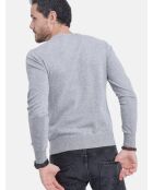 Pull col V flanelle