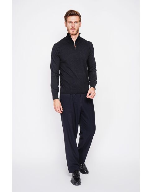 Pull col camionneur noir