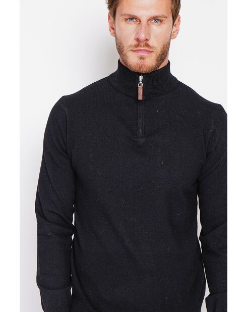 Pull col camionneur noir