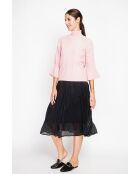 Pull col montant torsadé poudre