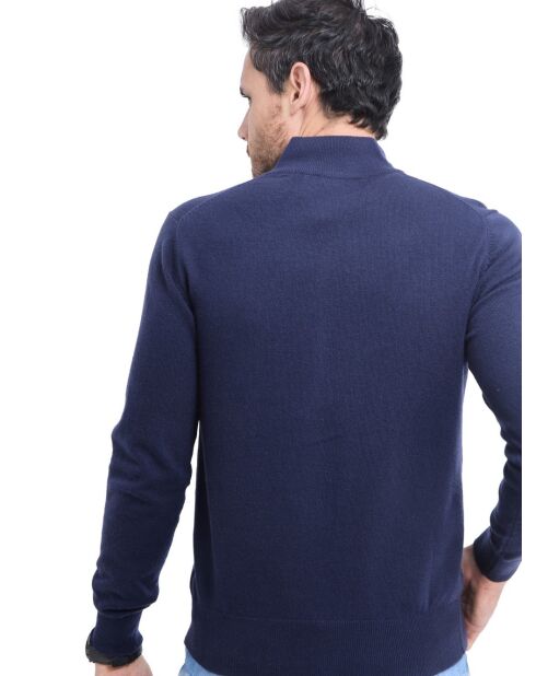 Gilet zippé classique bleu nuit