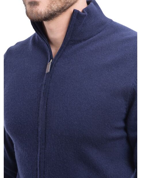 Gilet zippé classique bleu nuit