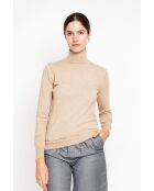 Pull col roulé classique nougat