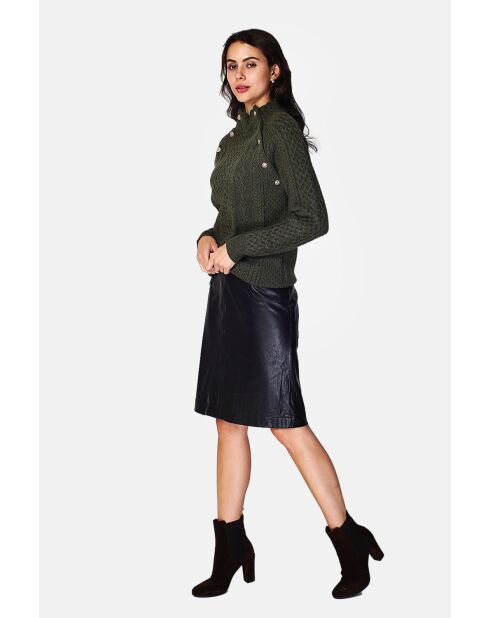 Pull Encolure montante kaki