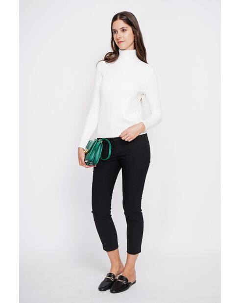 Pull col roulé fourré naturel