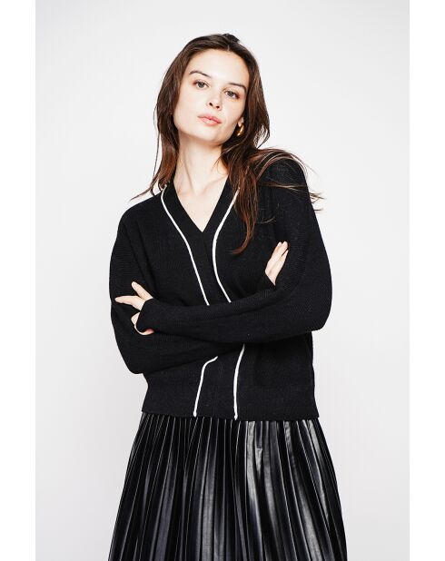 Pull col V noir
