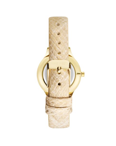 Montre Femme en Cuir beige