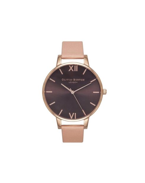 Montre Femme en Cuir rose