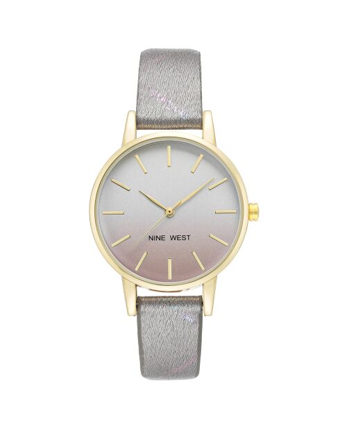 Montre Femme en Cuir grise
