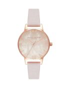 Montre Femme en Cuir synthétique rose