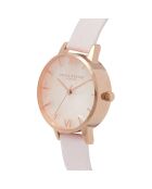 Montre Femme en Cuir synthétique rose