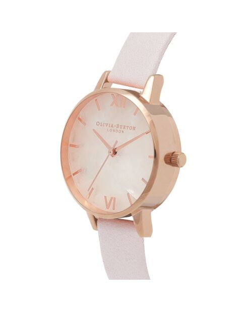 Montre Femme en Cuir synthétique rose