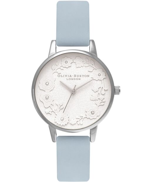 Montre Femme en Cuir synthétique bleue