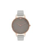 Montre Femme en Cuir synthétique grise