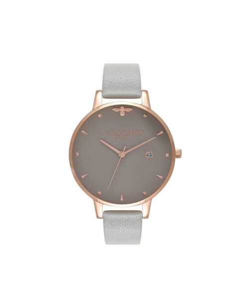 Montre Femme en Cuir synthétique grise