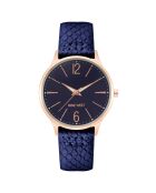Montre Femme en Cuir bleue