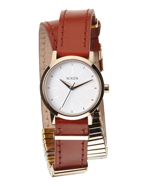 Montre Femme Kenzi en Cuir marron