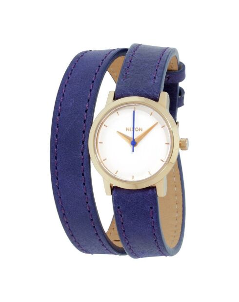 Montre Femme Kenzi en Cuir bleue
