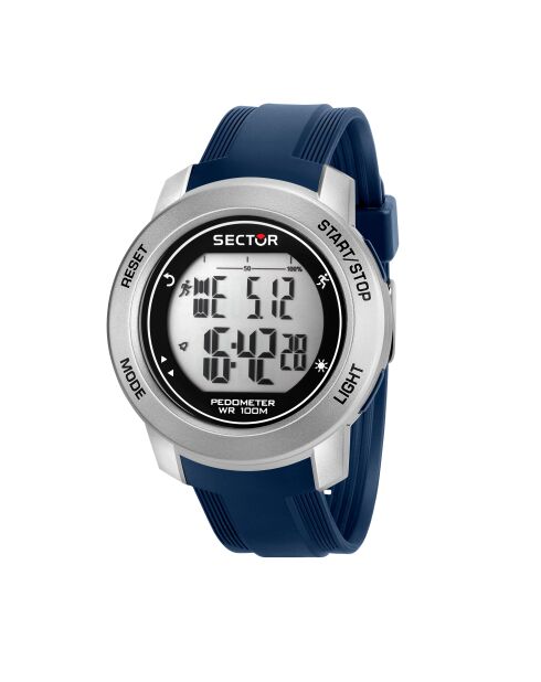 Montre Digitale Homme en PU bleue
