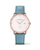 Montre Homme en Cuir bleue