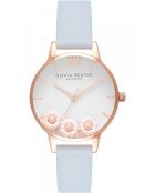 Montre Femme Dancing Daisy en Cuir synthétique bleue
