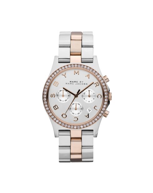Montre Femme en Acier argenté/rose doré