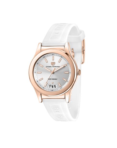 Montre Femme Love Parade en Silicone blanche