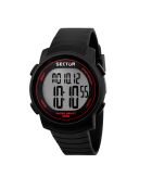 Montre Digitale Homme en PU noire