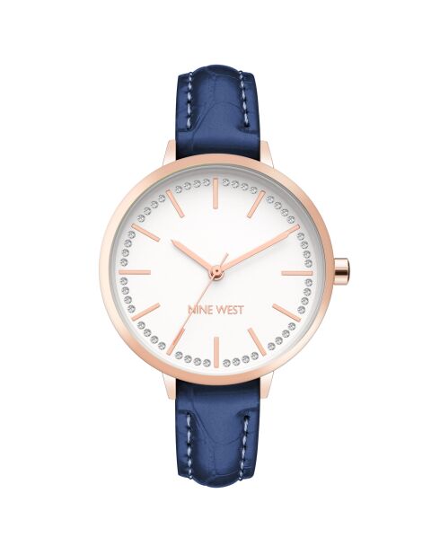 Montre Femme en Cuir bleue