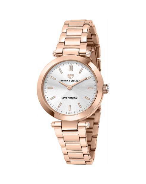 Montre Femme en Acier rose doré
