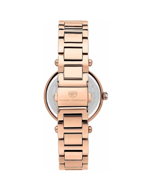 Montre Femme en Acier rose doré