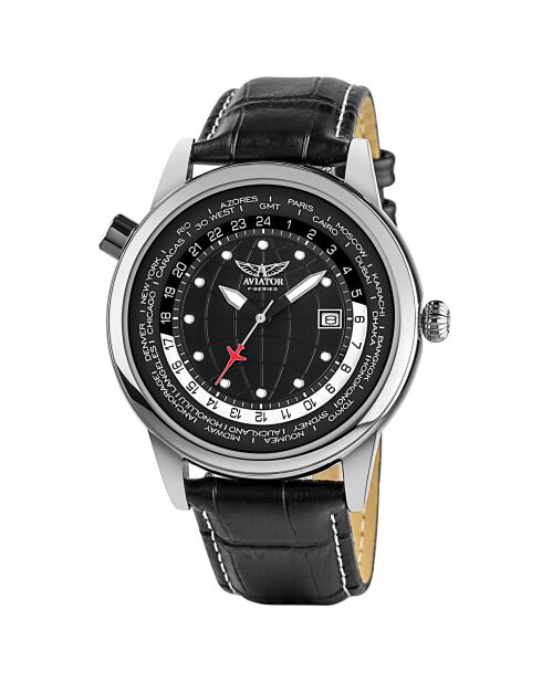 Montre Homme en Cuir noire