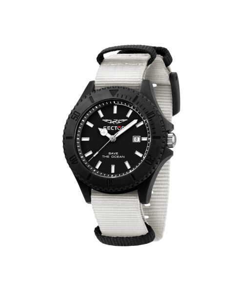 Montre Homme Save the Ocean en PET recyclé blanche