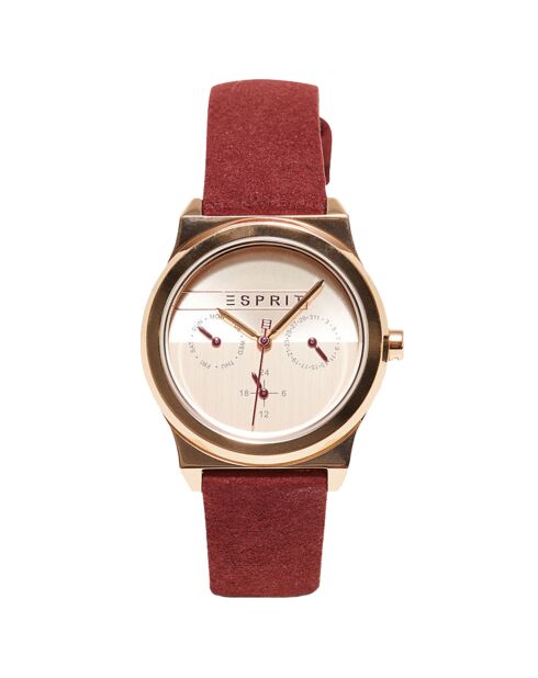 Montre Femme en Cuir rouge