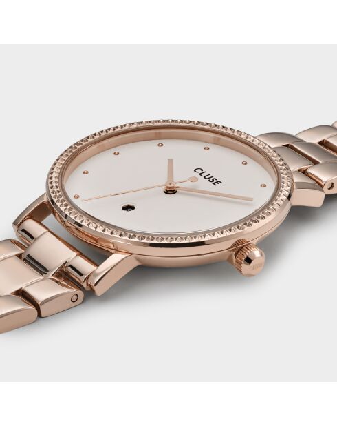 Montre Femme Le Couronnement en Acier rose doré