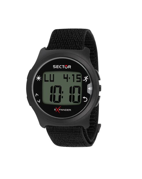 Montre Digitale Homme en Nylon noire