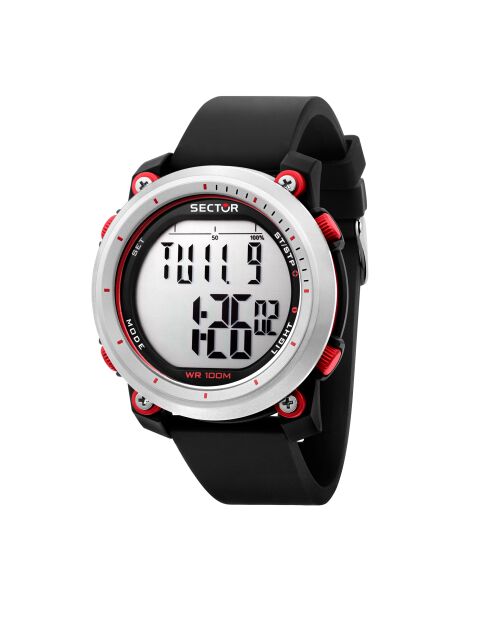 Montre Digitale Homme en Silicone noire
