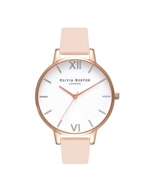 Montre Femme en Cuir rose