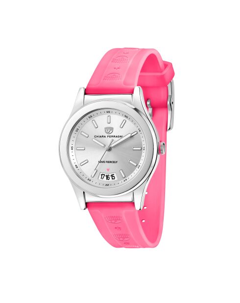 Montre Femme Love Parade en Silicone rose